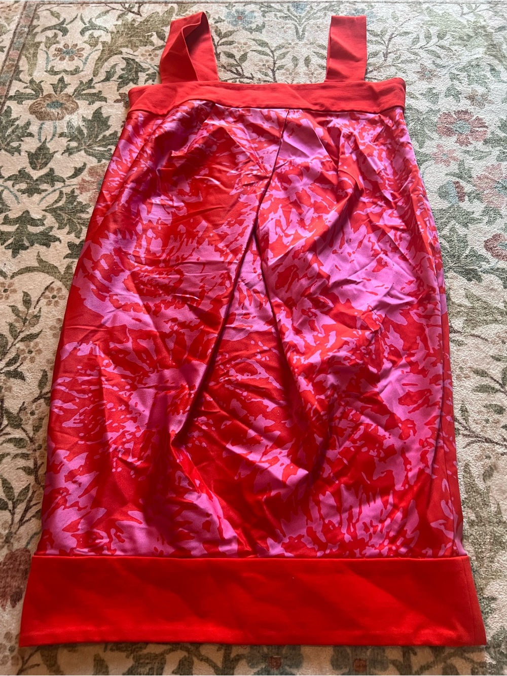 Diane von Furstenberg Payne Red and Pink Floral Sleeveless Mini Dress Silk 4